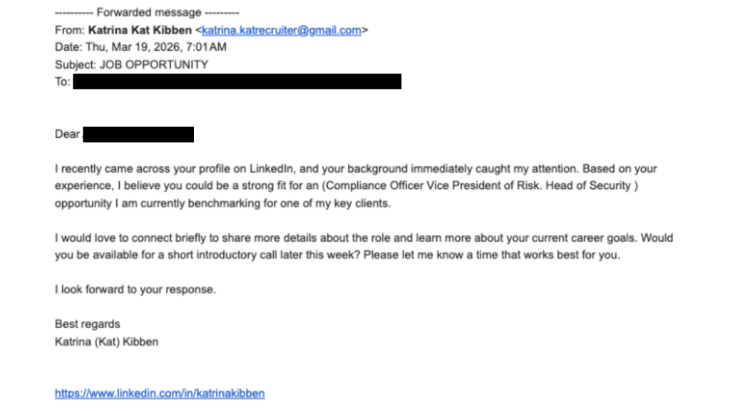 is this recruiter email real